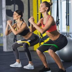 Netscroll 5x elastični trakovi za vadbo, elastični traki za vadbo različnih težavnostnih stopenj, elastike za vadbo so primerne za fitnes, jogo, pilates, utrjevanje celotnega telesa, SportStar