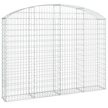 Vidaxl Obokana gabonska košara 200x30x140/160 cm pocinkano železo