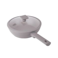 Berlingerhaus Globoka ponev s titanovo površino in pokrovom 24 cm Taupe Collection BH-8092