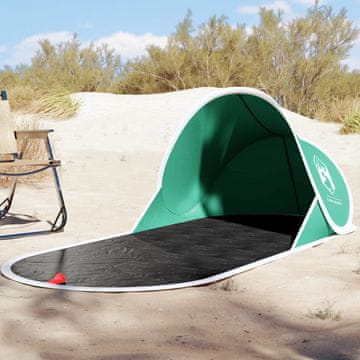 Vidaxl vidaXL Zložljiv šotor za na plažo, zelen, vodoodporen