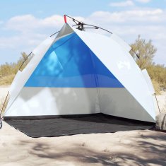 Vidaxl vidaXL Šotor za na plažo, azurno moder, hitro postavljen, vodoodporen