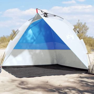 Vidaxl vidaXL Šotor za na plažo, azurno moder, hitro postavljen, vodoodporen