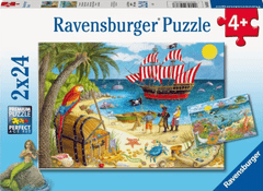 Ravensburger sestavljanka, Pirati in morske deklice, 2x24d