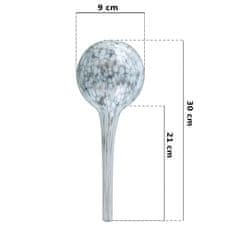 botle Komplet 6x steklenih razpršilnikov za namakanje Krogla za sobne rastline bela 310 ml
