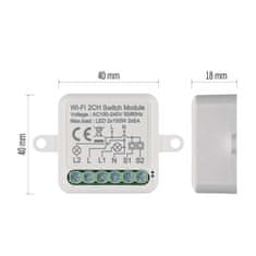 Emos GoSmart stikalni modul IP-2102SW, WiFi, 2-kanalni