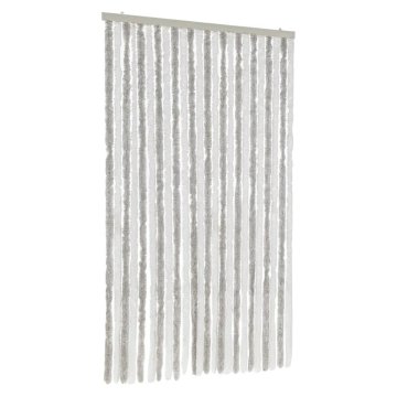 Vidaxl Zavesa proti mrčesu svetlo siva in bela 100x220 cm šenilja