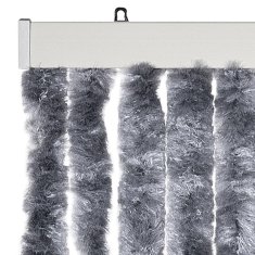 Vidaxl Zavesa proti mrčesu srebrna 100x230 cm šenilja