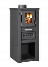 shumee Samostoječa jeklena peč na drva 6,5 kW črne barve 33x36x81,5 cm