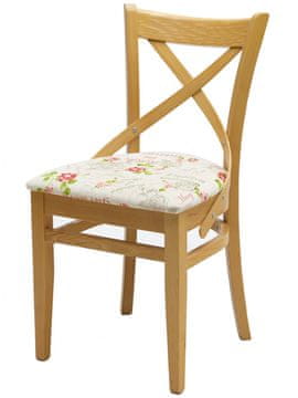 eoshop Oblazinjen stol MANUELA bukev Z168 (barva: bela)