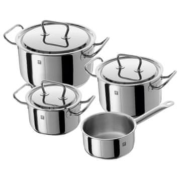 Zwilling J.A.Henckel Twin Classic set 4 loncev s pokrovi iz nerjavečega jekla