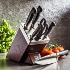 Zwilling J.A.Henckel Kovani kuhinjski noži s škarjami v črni barvi Four Star 7 EL v samoostrilnem bloku