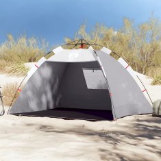 Vidaxl vidaXL Šotor za na plažo za 2 osebi, siv, vodoodporen