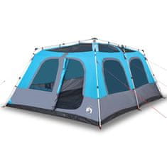 Vidaxl Družinski šotor za 10 oseb moder za hitro postavitev