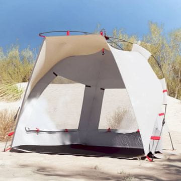 Vidaxl vidaXL Šotor za na plažo za 2 osebi, siv, vodoodporen
