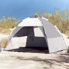 Vidaxl vidaXL Šotor za na plažo za 2 osebi, siv, vodoodporen