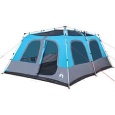Vidaxl Družinski šotor za 10 oseb moder za hitro postavitev