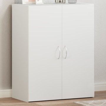 shumee Arhivska omara bela 60x32x77.5 cm inženirski les