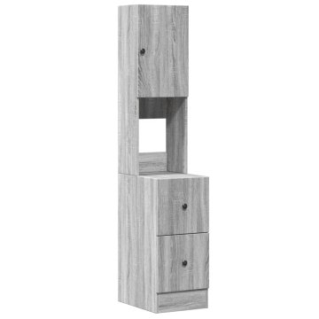 Vidaxl Kuhinjska omarica siva sonoma 35x50x180 cm inženirski les