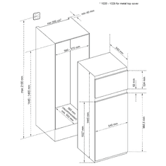 VOX electronics IKG 2630 E vgradni kombinirani hladilnik