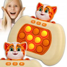 Dexxer Silikonski POP IT antistresna igralna konzola CAT Glowing Game MEGA