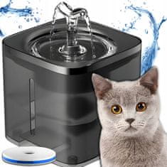 Dexxer Avtomatska senzorska fontana in napajalnik za mačke in pse 2000ml USB črna