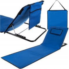 Malatec Oxford podloga za na plažo z nastavljivim naslonjalom + blazina 150x50cm