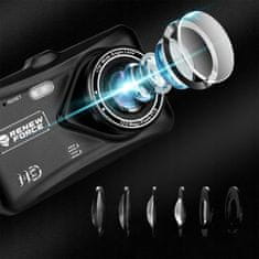 Dexxer Armaturna 12Mpx DVR avto kamera snemalna touch LCD 4" prises + zadnja IR kamera