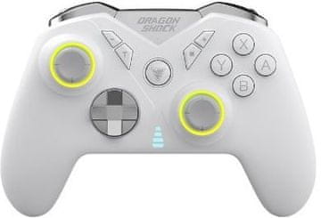 Dragonshock Nebula Pro brezžični kontroler za Nintendo Switch, bel