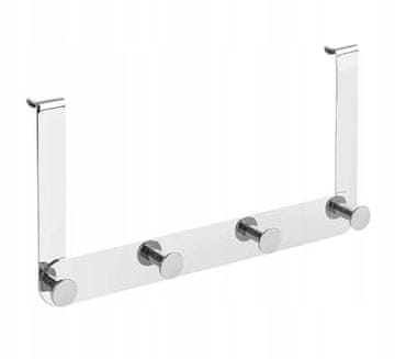 shumee Štiridelni obešalnik za tuš kabino, kromiran