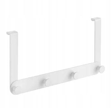shumee Štirikratni obešalnik za tuš kabino, bele barve