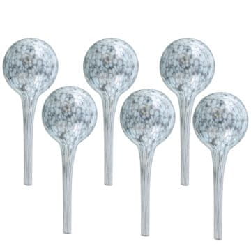 botle Komplet 6x steklenih razpršilnikov za namakanje Krogla za sobne rastline bela 100 ml