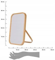 shumee Stoječe kozmetično ogledalo 38x25,5 cm bambus