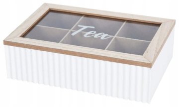 shumee Lesena škatla za čaj 23x15,5x8 cm dekorativna