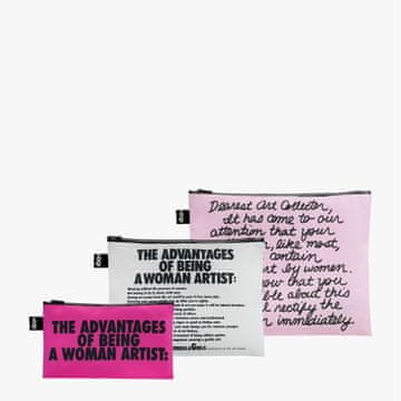 LOQI Set 3 žepkov z zadrgo Zip Pockets Guerrilla Girls, The Advantages Of Being A Woman Artist, Recy
