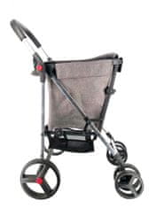 Rolser Zložljiv nakupovalni voziček Basket Tweed (58 litrov), siv