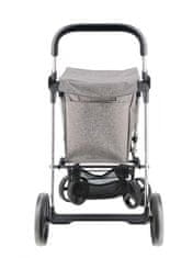 Rolser Zložljiv nakupovalni voziček Basket Tweed 4B, siv