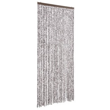 Vidaxl Zavesa proti mrčesu iz šenilje 100x220 cm rjava in bež