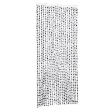 Vidaxl Zavesa proti mrčesu svetlo siva in temno siva 90x200 cm šenilja