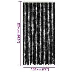 Vidaxl Zavesa proti mrčesu iz šenilje 100x220 cm antracitna