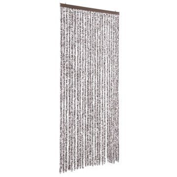 Vidaxl Zavesa proti mrčesu temno rjava in bež 100x230 cm šenilja
