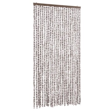 Vidaxl Zavesa proti mrčesu taupe in bela 100x200 cm šenilja