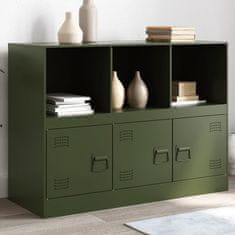 Vidaxl Komoda olivno zelena 99x39x73 cm jeklo