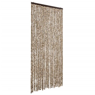 Vidaxl Zavesa proti mrčesu bež in rjava 100x230 cm šenilja