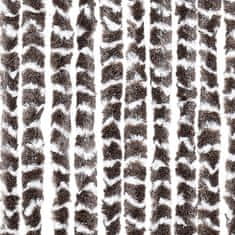 Vidaxl Zavesa proti mrčesu rjava in bela 56x200 cm šenilja
