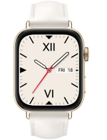 Huawei WATCH FIT 3 pametna ura, bela, usnjen pašček