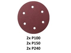 Asist Komplet brusnega papirja - 2xP100, 2xP150, 2xP240 za AE3S80
