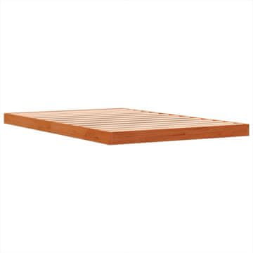Vidaxl Posteljni okvir voščeno rjav 120x190 cm trdna borovina