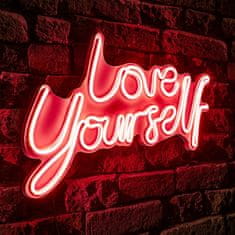 Wallity Dekorativna plastična razsvetljava Led, Love Yourself - rdeča
