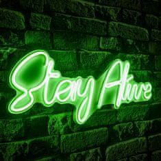 Wallity Dekorativna plastična LED razsvetljava, ostanite živi - zelena