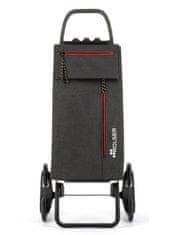 Rolser Zložljiv nakupovalni voziček s 6 kolesi Wallaby Tweed (40 litrov), črn